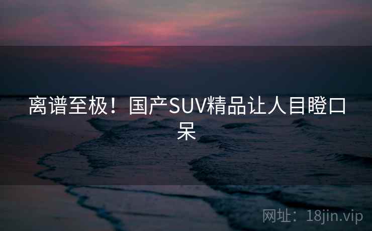离谱至极！国产SUV精品让人目瞪口呆
